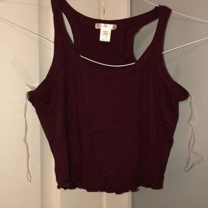 Bozzolo Maroon crop top tank top